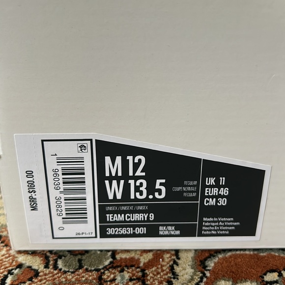 Curry 9 Flow Size 12 Black - Picture 5 of 8